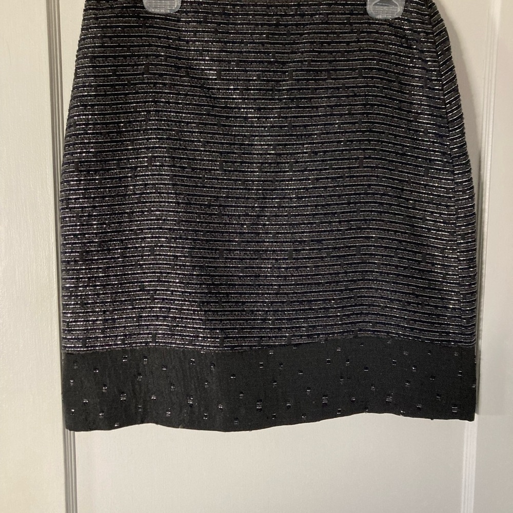 Black/Silver. Sparkly metallic threading. NWOT